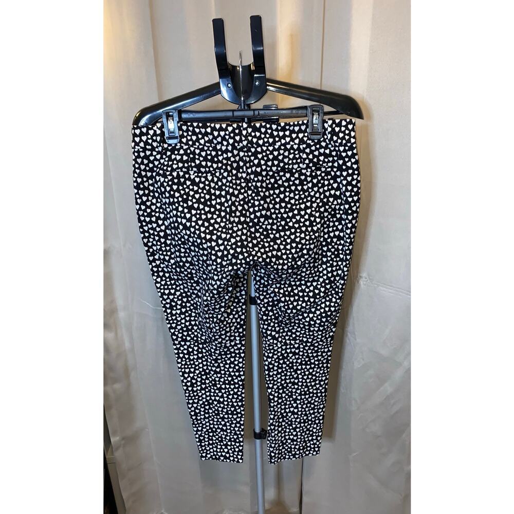 J.Crew Mercantile Heart Print Ankle Pants Size 12 Side Zip Cropped - Picture 5 of 9